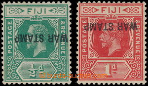 177316 - 1915 SG.138c, 139ac, Jiří V. WAR STAMP ½P a 1P, oba p