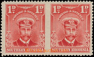 177321 - 1924-1929 SG.2a, pair George V. 1P red, in the middle OMITTE