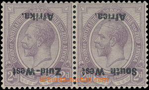 177323 - 1923 SG.3a, 2-páska Jiří V. 2P fialová dull purple, dvoj