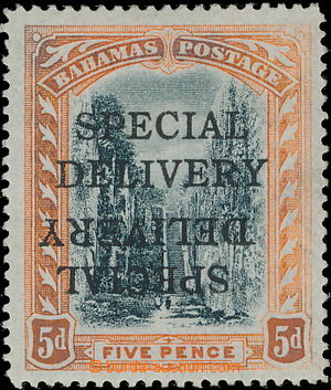 177338 - 1916 SG.S1b, 5P black / orange, SPECIAL DELIVERY DOUBLE OVER