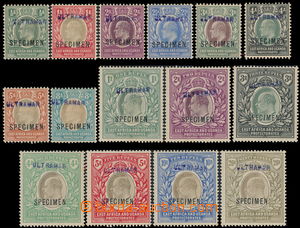 177348 - 1903-1904 SG.1-15, Edvard VII. 1/2 Anna - 20 Rupees, SPECIME