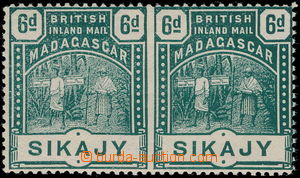 177350 - 1895 SG.59a, British Inland Mail pair Malagasy Runners 6P gr