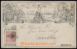177394 - 1873 postcard with advertising added print VIUDA E HIJOS, wi