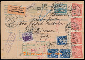 177451 - 1921 CPP13, whole international dispatch note to Switzerland