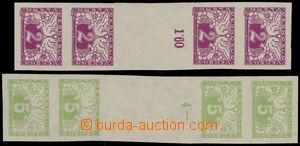 177497 - 1919 Pof.S1Ms(4) + S2Ms(4), Express 2h purple-red and 4h lig