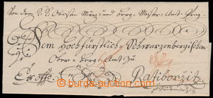 177574 - 1780 ČESKÉ ZEMĚ/  skládaný dopis ex offo z Prahy do Rat