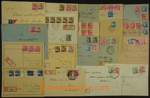177577 - 1945-46 selection of 20 pcs of Reg letters with provisory po