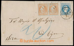 177584 - 1873 KRETA  dopis zaslaný na ostrov Syros, vyfr. zn. Lombar
