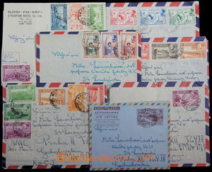 177585 - 1960 group of 6 airmail letters to Czechoslovakia + 1x aerog