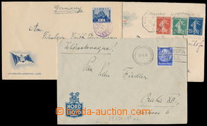 177588 - 1910-34 sestava 3ks dopisů lodní pošty, 2x německá: Nor