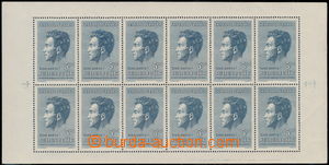 177632 - 1951 Pof.PL574, Fučík 5Kčs, 12-blok; dvl (v levém okraji