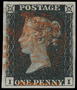 177746 - 1840 SG.1, Penny Black, intense black, plate 1b, letters I-I