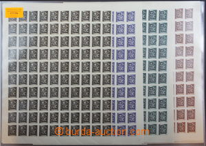 177794 - 1945 Pof.363-371A+B, complete 100 pcs of and 200 pcs of shee