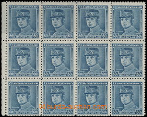 177795 - 1939 Alb.1, Blue Štefánik 60h, marginal 12ti-blok; in/at u