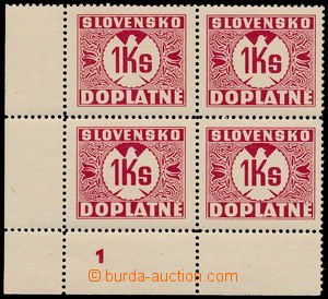 177817 - 1939 Alb.D8x, hodnota 1Ks červená bez průsvitky s vodorov