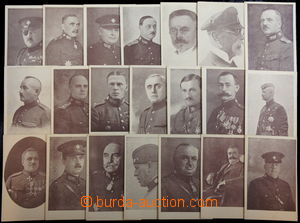 177880 - 1926 vojenské osobnosti ČSR, soubor 21ks pohlednic s portr