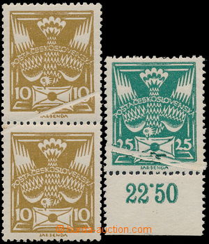 177895 -  Pof.146A + 149A, 10h olive and 26h green, both stamp. with 