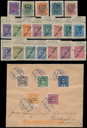 177905 - 1918-19 LOCAL ISSUE - TARNOW  comp. of 5 cut-squares with ov