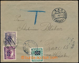 177923 - 1928 unpaid letter with CDS MŠENÉ by/on/at BUDYNĚ n. O./ 