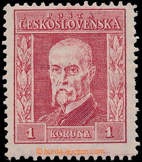 177972 - 1925 Pof.190A, Gravure 1CZK red, type I., wmk P3; lightly hi