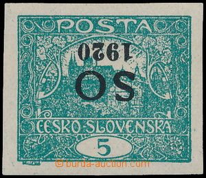 177994 -  Pof.SO3Pp, Hradčany 5h blue-green, type I., with inverted 