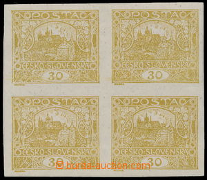 178001 -  ZT  Pof.13, 30h ve žluto olivové barvě, 4-blok na zn. pa