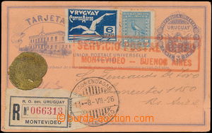 178010 - 1926 obrazová R+Let-dopisnice 3c fialová, dofr. výplatní