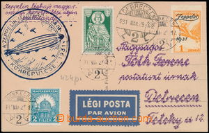 178102 - 1931 UNGARN / LET KOLEM BUDAPEŠTI   Let-pohlednice vyfr. ze
