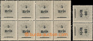178163 - 1887 Sc.24, 26, 8-blok 5 Reis/80Reis a 2-páska 10Reis/80Rei