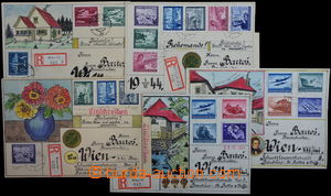 178168 - 1944 sestava 5ks ozdobných R- a R+Ex-dopisů, poštou sprá