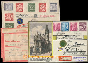 178169 - 1943-1945 sestava 2ks ozdobných R-dopisů, poštou správn