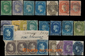 178181 - 1857-1867 SG.2-72, group of 19 stamps Victoria (Perkins Baco