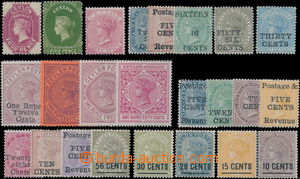 178183 - 1867-1900 SG.65b-263, sestava 24ks známek Viktorie (P. Baco