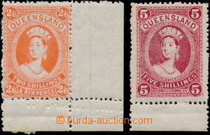 178188 - 1907-1911 SG.309b, 310a, Victoria Chalon Head 2Sh6P dull ora