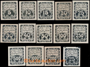 178213 - 1918 PLATE PROOF  Ornament 5h - 2000h, comp. 13 pcs of plate