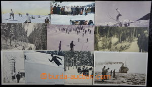 178215 - 1900-1920 ZIMA - SPORT  sestava 10ks pohlednic s motivem zim