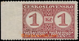 178229 - 1930-32 Pof.PD7A, Definitive issue 1CZK red with L margin an