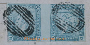178256 - 1859 letter to Bordeaux, franked with horiz. pair of stamps 