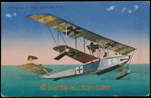 178281 - 1917 rakouský hydroplán v letu, jednozáběrová barevná 