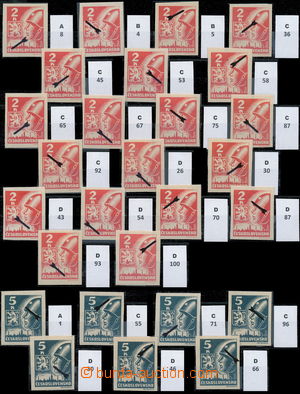 178300 -  Pof.354-356, values 2K-6K, selection of 50 pcs of stamps wi