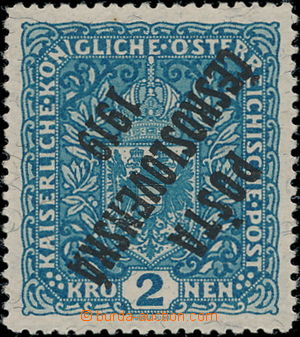 178339 -  Pof.48IIb Pp, Znak 2K modrá, žilkovaný papír, převrác