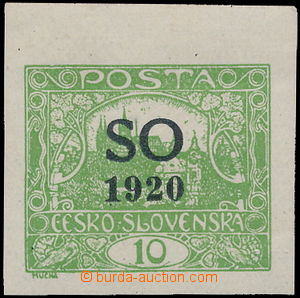 178362 -  Pof.SO4, Hradčany 10h green with upper margin sheet, very 