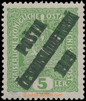 178367 -  Pof.34Pd, Koruna 5h zelená, dvojitý přetisk; zk. Lý, Gi