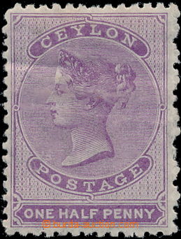 178435 - 1864 SG.18, ½P light violet (mauve); original crease of