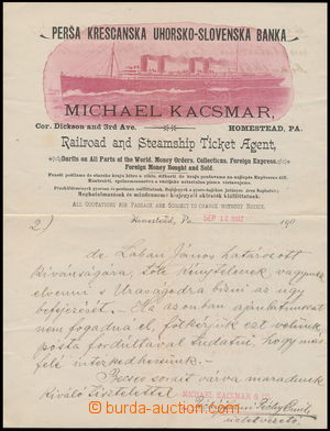 178502 - 1902 VYSTĚHOVALECTVÍ SLOVÁKŮ DO USA  M. Kacsmar - Railro