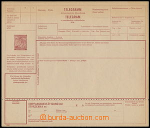 178518 - 1939 CTU1a, telegram Lipové listy 40h hnědá, hrubá perfo