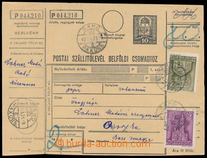 178626 - 1943 RAHÓ  whole dispatch note franked with Hungarian stmps