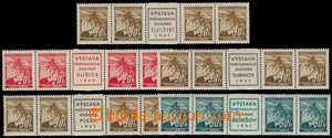 178629 - 1941 Pof.22, 25, 27, Linden Leaves, comp. 5 pcs of 4-stamps 