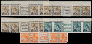 178631 - 1941 Pof.22 and 25, Linden Leaves, comp. 4 pcs of 4-stamps g