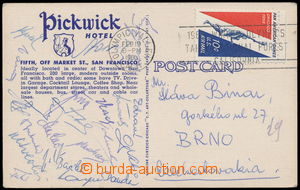 178693 - 1960 HOKEJ / ZIMNÍ OLYMPIJSKÉ HRY  pohlednice zaslaná z Z